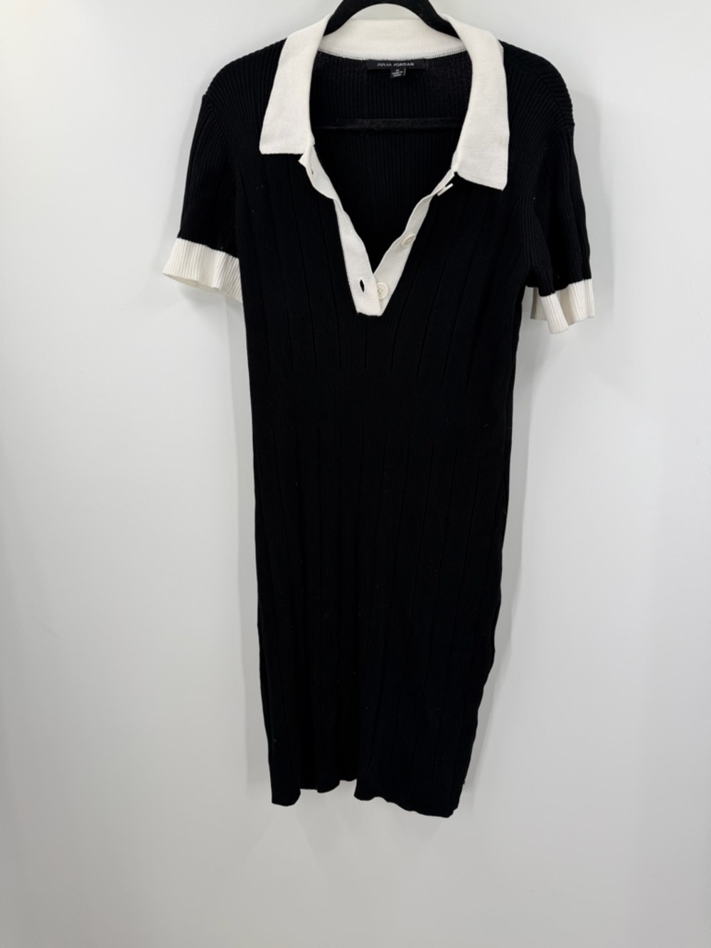 Julia Jordan Ribbed Polo Midi Dress Women’s Size M